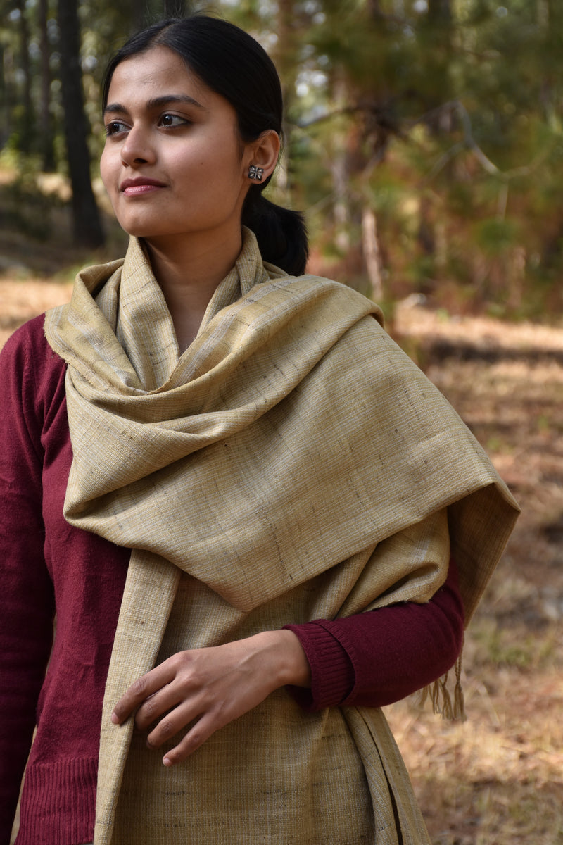 Pure Woolen Shawl  Grey – Avani Earthcraft