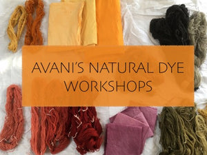 A week of dyes at Avani -  fixing the colours of nature onto fabric
