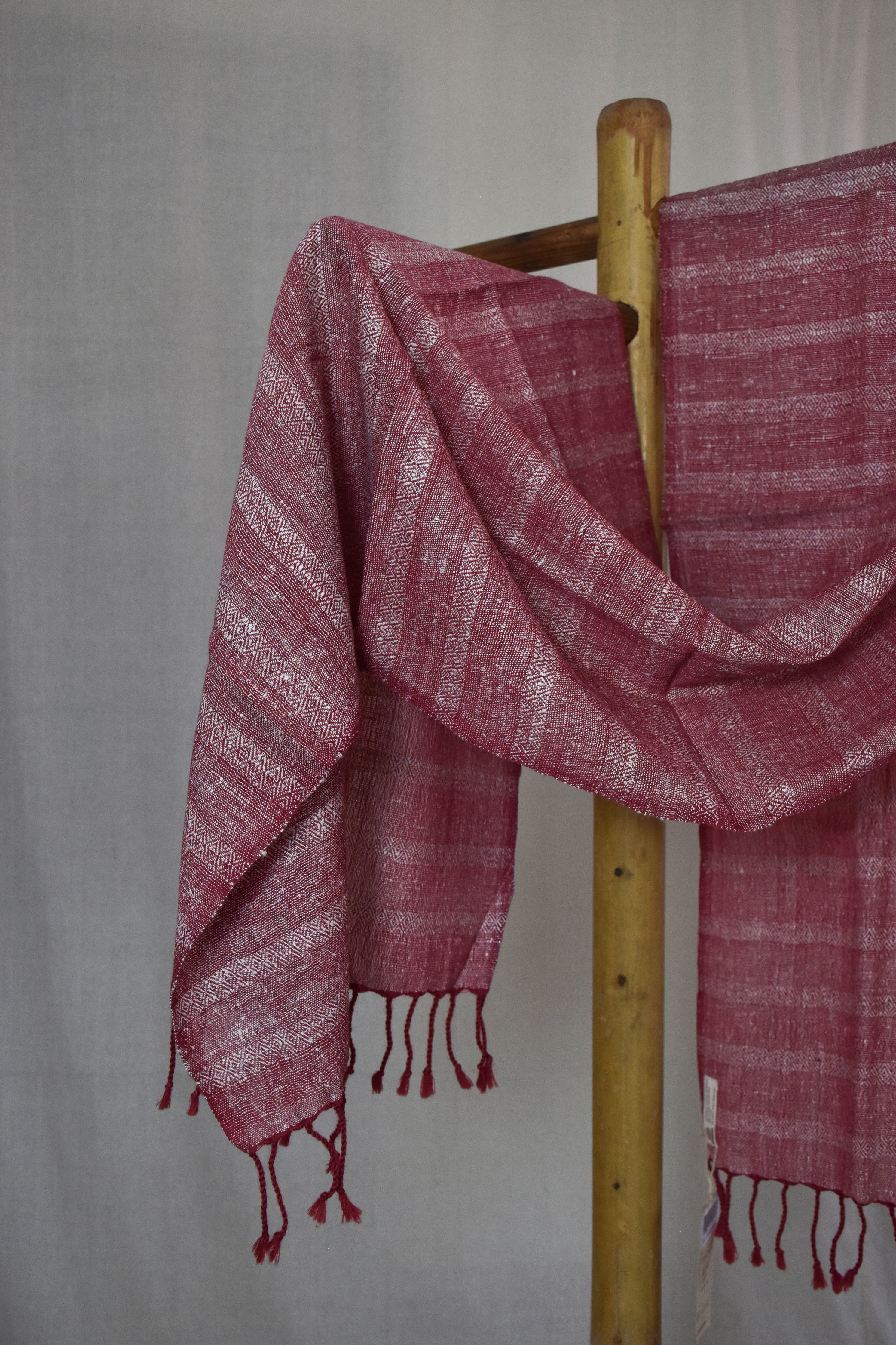 Silk Wool Stole | Cherry Pink