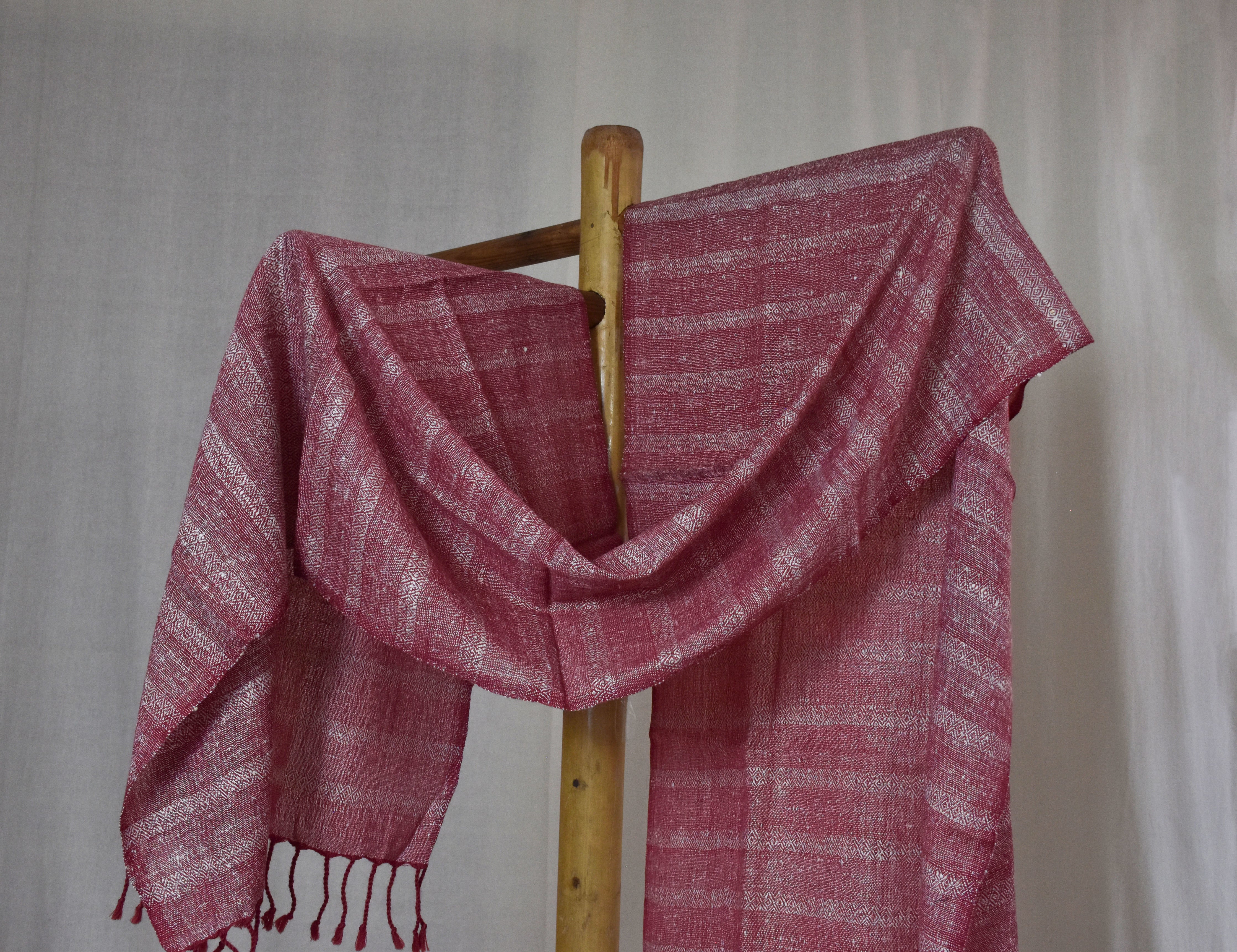 Silk Wool Stole | Cherry Pink