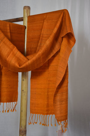 Silk Wool Stole | Orange