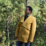 Long Sleeve Desi Sheep Wool Ochre Coat