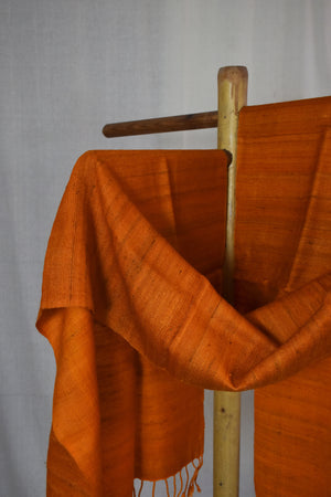 Silk Wool Stole | Orange