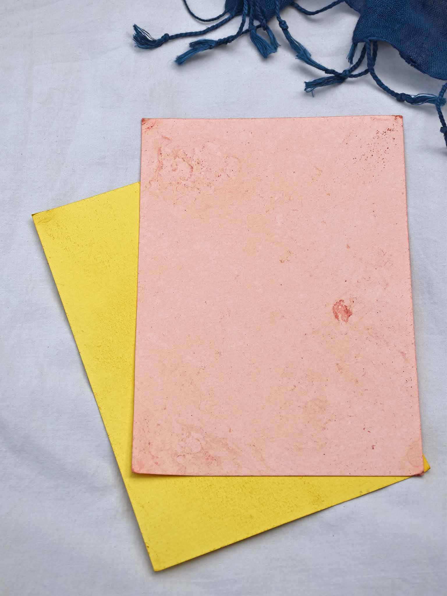 Natural Dip Dyed Message Card- Set of 2