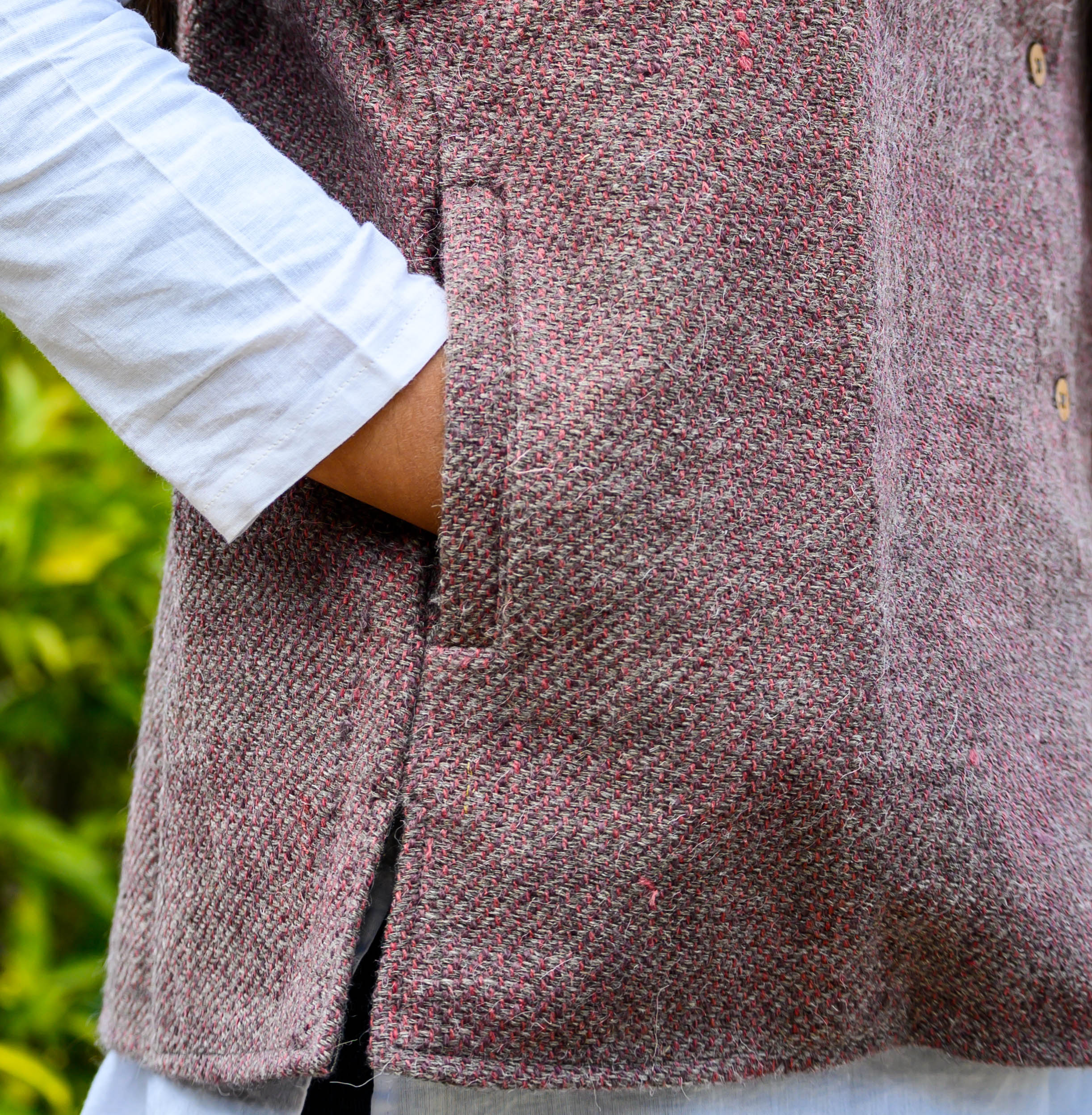 Brown Desi Sheep Wool Jacket