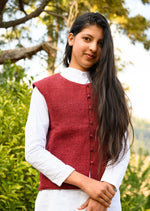 Lush Red Desi Sheep Wool Jacket