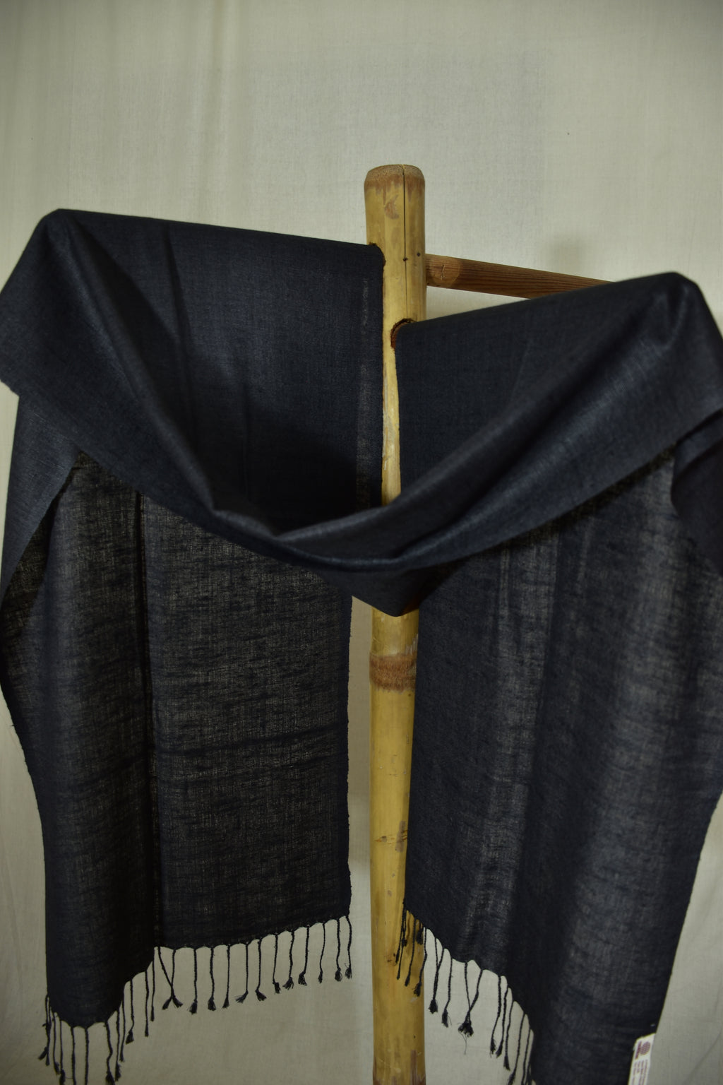 Pure Silk Stole | Charcoal Black