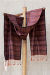 Pure Silk Stole | Rust with Dark Purple border