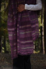 Linen & Silk Stole | Purple